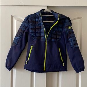 Snozu Navy and Neon Green Hooded Jacket